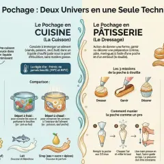 Poisson poché dans un court-bouillon frémissant, une cuisson douce pour préserver saveurs et moelleux.